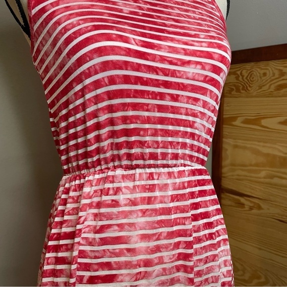 5th & Love Red White Stripe Sleeveless Swimsuit Coverup Dress Small - Picture 5 of 10